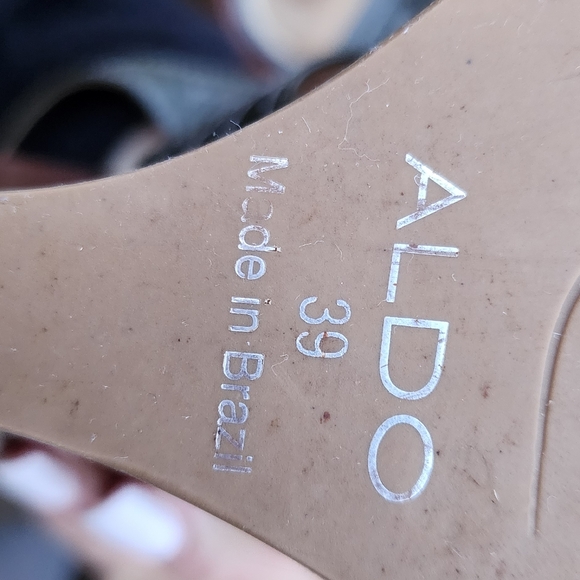 ALDO Women's Wedge Platforms Ankle Straps Sandal Shoes Slingback Size 39 US 8.5 - Picture 4 of 7